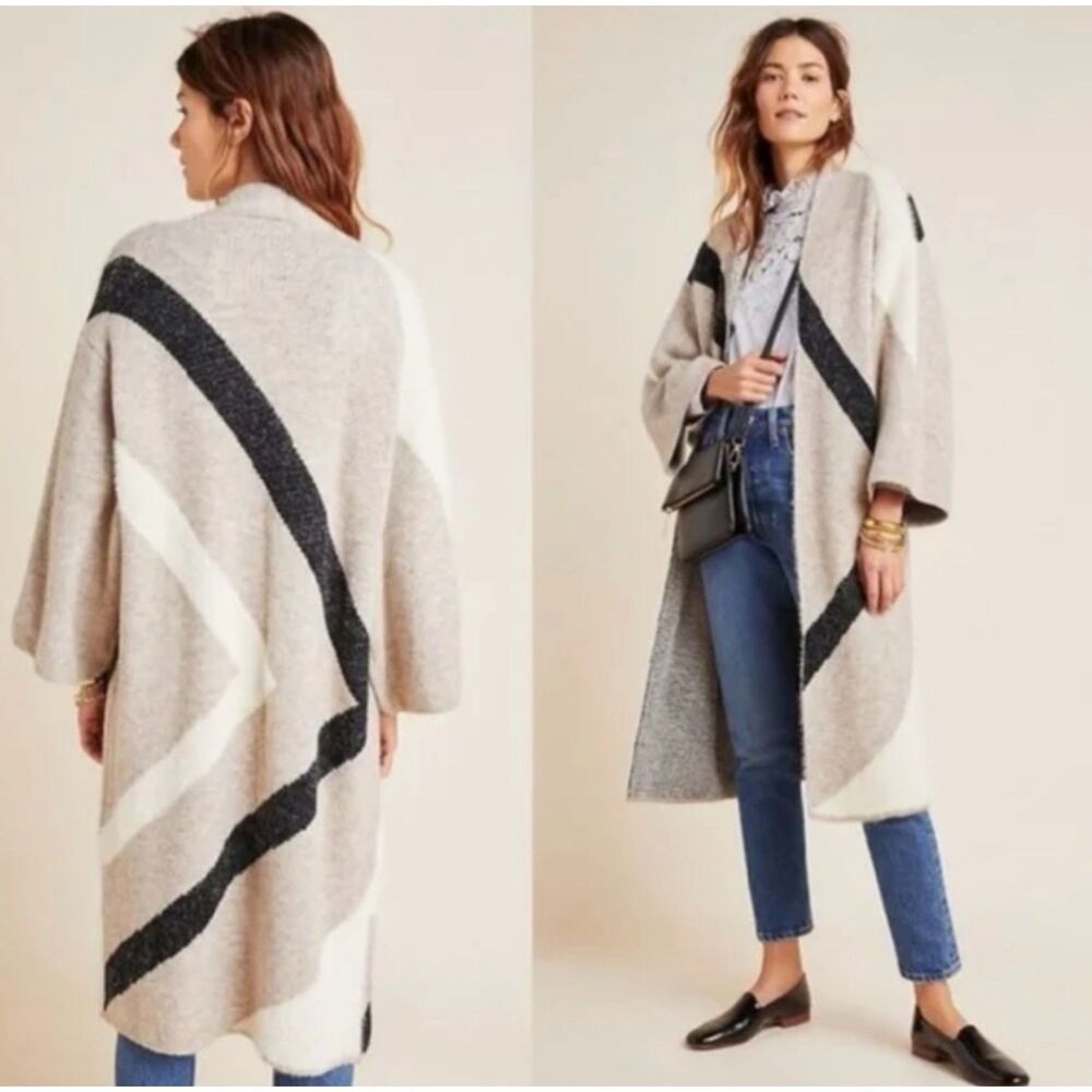 Anthropologie Akemi and Kim Antonia Sweater Open Cardigan Coat